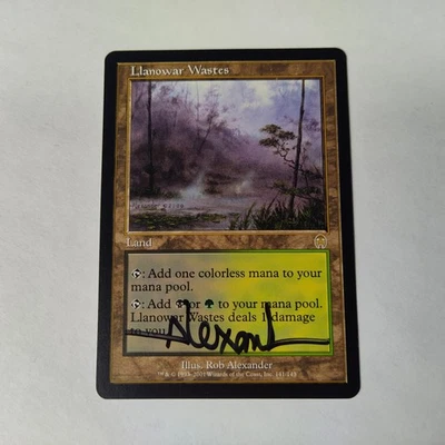MTG Llanowar Wastes Apocalypse - Signed by Artist Rob Alexander - Image 1 of 2