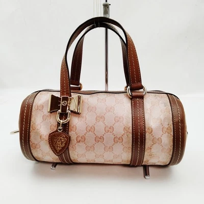 NO TARIFF Gucci Hand Bag Brown Coated Canvas 2335502 - Image 1 of 4