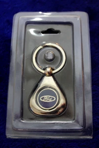 NIB 2 Sided Ford Blue Oval Key Ring Key Chain Fob Accessory Truck Bronco Falcon - Imagen 1 de 7