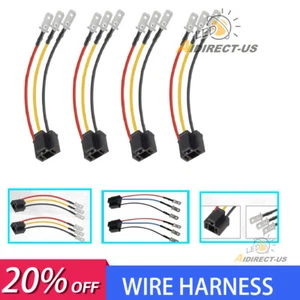 4 PIEZAS Arnés de cableado H4 9003 Adaptador Conector de faros para camión de coche 4x6""5x7"" - Imagen 1 de 8