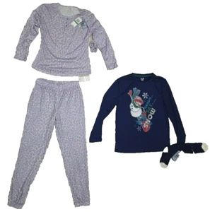 Max & Olivia Big Girls Pajama Set W Socks and Scrunchie - Multi - Size L (10/12) - Picture 1 of 19