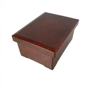 Japanische Harz Lack Replik Deckel Bento Brotdose Vintage Nashiji Orange L196 - Bild 1 von 11