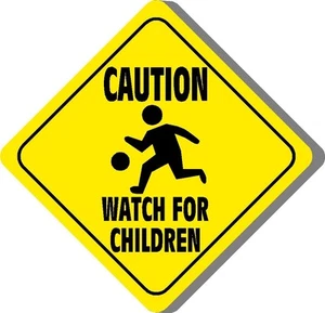 RELOJ PRECAUCIÓN PARA NIÑOS SIGNO señales juego lento en el juego seguridad - Imagen 1 de 1