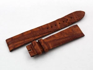 Cinturino Watch Pelle Alligatore Marrone Vintage Alta Qualità 18/16mm Made Italy - Picture 1 of 4