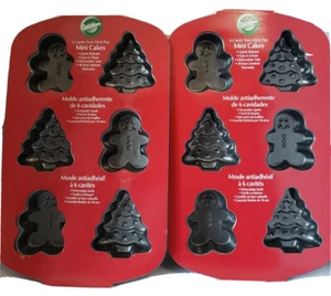 Wilton Weihnachten Mini Kuchen 6 Hohlräume Antihaft Pfanne Menge 2 - Bild 1 von 4