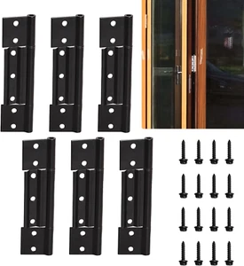 6-Pack Black Screen Door Hinge, 1/8 in Larson Grooved Center Residential Storm H - Picture 1 of 12