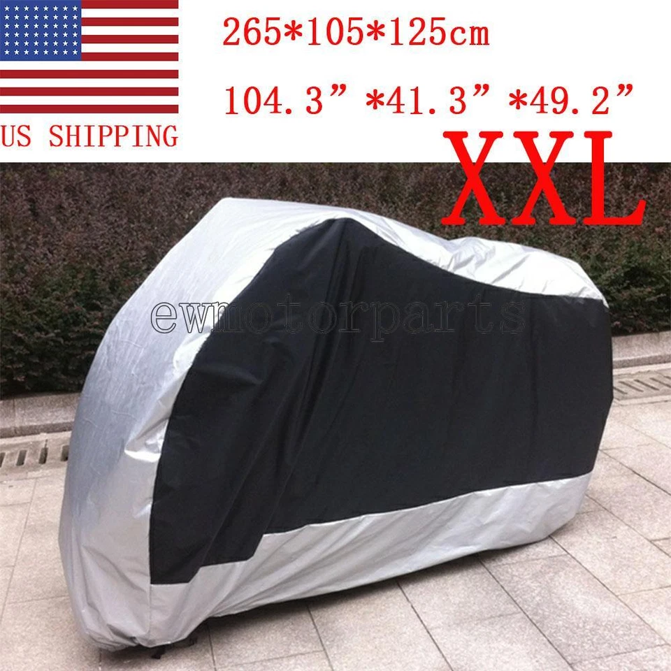XXL  Motorcycle Cover For Honda Shadow VT Spirit VLX 600 750 Rebel 250 - Image 1 of 1