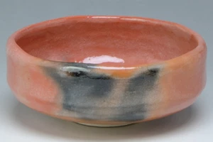 Kyo Kiyomizu yaki Japanese matcha bowl Badarai Chawan Aka Raku Zuisho Japan - Picture 1 of 2