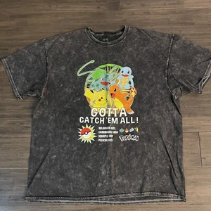 Pokemon Gotta Catch Size SM/MD Black Tie Dye Men's T-Shirt - Picture 1 of 5