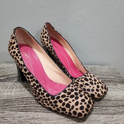 KATE SPADE NEW YORK WOMEN'S ELEGANT HIGH HEEL SIZE 7.5 B CHEETAH MADE IN ITALY  - Image 1 of 4