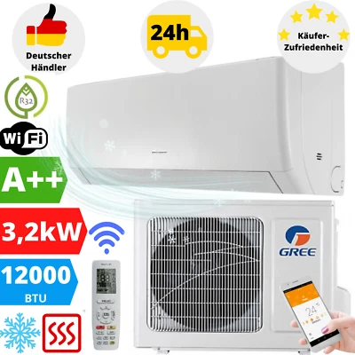 Gree Pular Split Klimaanlage 12000BTU Klimagerät Inverter Klima WLAN R32 3,2 kW - Bild 1 von 4