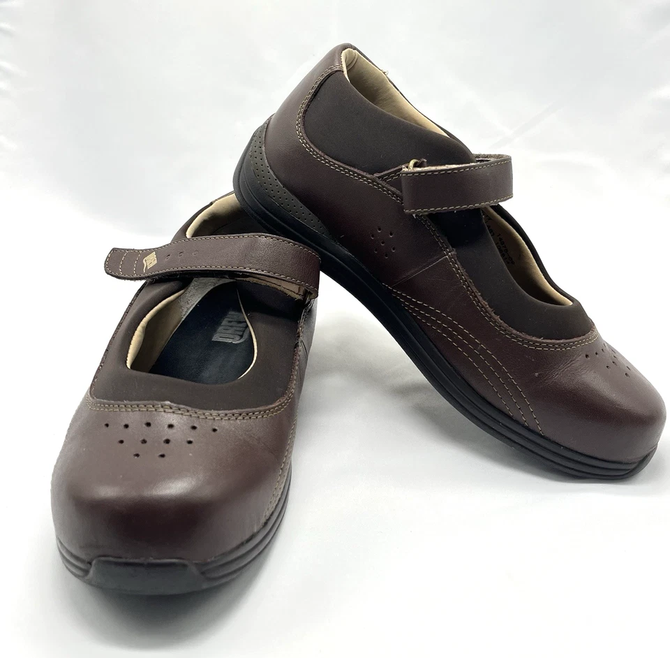 Drew Rose Mary Jane Comfort Shoes Dark Brown Leather 7WW Orthotic Diabetic - Image 1 of 4