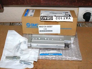 SMC MXQ12A-50ZD7 Air Slide Table Pneumatic Cylinder Linear Unit ( 7104) - Picture 1 of 8