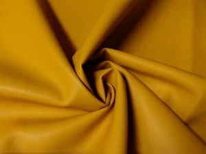 Material de tela de plisado de cuero sintético ocre - Imagen 1 de 2