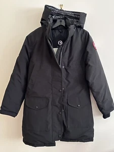 NEW Canada Goose Women’s SMALL Trillium Black Parka Down Jacket Coat - Picture 1 of 4