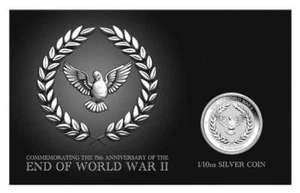 2020 End Of World War II 75th Anniversary 1/10oz Silver Coin - Picture 1 of 3