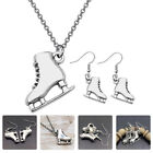  3 Pcs Skating Shoes Earrings Necklaces Clavicle Men and Women Alloy Pendant