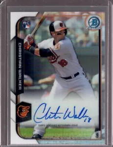 CHRISTIAN WALKER 2015 Bowman Chrome Refractor Rookie RC Autograph Auto #222/499 - Picture 1 of 2