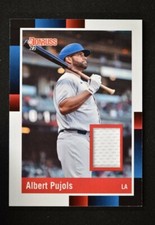 2022 Donruss Retro 1988 Materials Relic #R88M-AP Albert Pujols - Dodgers