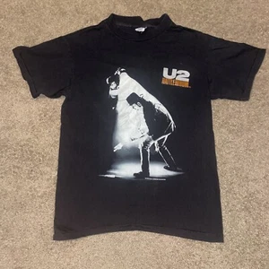 Vintage U2 Rattle And Hum 88 Concert T- Shirt Single Stitch Gurney Tag Size Med - Picture 1 of 5