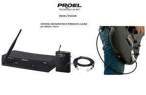 PROEL WM240B 2.4GH SISTEMA WIRELESS RADIOMICROFONO CON JACK PER CHITARRA e BASSO - Foto 1 di 3