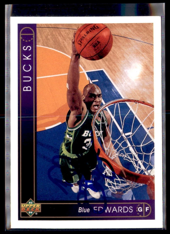 1993-94 Upper Deck Blue Edwards Bucks 61 Autograph  - Image 1 of 2