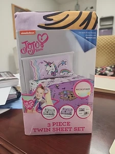 Neu Nickelodeon JoJo Siwa Sparkle Shine 3 Stück Twin Sheet Set Neu - Bild 1 von 3