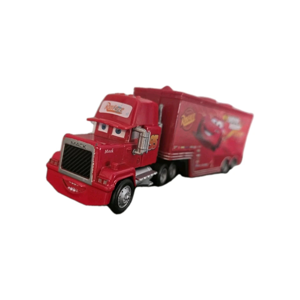 Disney Pixar Cars Mack Hauler Lightning McQueen Semi #95 Diecast Deluxe 1:55 - Imagem 1 de 4