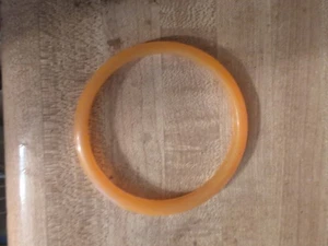 Vintage  Orange Thick Plastic Bangle Bracelet 3inch Diameter - Picture 1 of 2