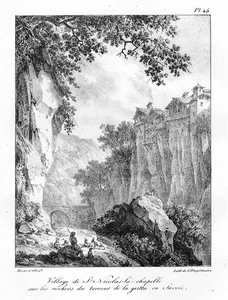 1820 - Litografía de Saint-Nicolas-la-Chapelle Savoie - Imagen 1 de 1