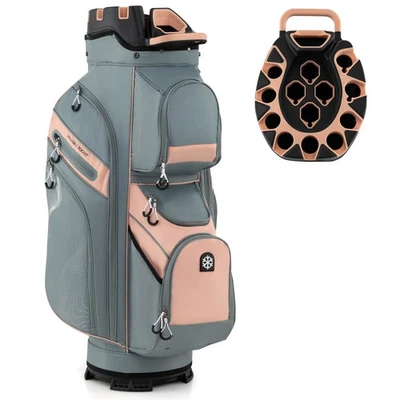 Golf Cart Bag Molded Lock Top Golf Bag w/14-Way Full Length Dividers 11 Pockets - Image 1 of 4