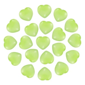 Piedra de cristal natural en forma de corazón de 0,6 pulgadas 20 piezas, verde claro - Imagen 1 de 6
