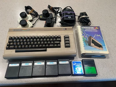 Commodore 64 Computer In Original Box w Cords and User's Guide-Fast Ship - Image 1 of 4