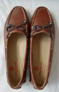 NEW Marc Joseph Cypress Hill Brown Leather Driving Loafer Shoes Womens 8.5 - Picture 1 of 11