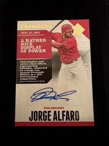 2017 Panini Chronicles Auto Gold /99 Jorge Alfaro #CA-JO Rookie Auto RC - Bild 1 von 2