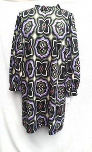 NEW Donna Morgan Size 8 Shift Dress Balloon sleeve Mock ruffle neck Knee - Picture 1 of 10