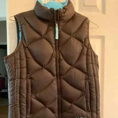 Girls L.L. Chaleco Bean Down Cremallera Marrón M (10-12) Foto 1 de 4