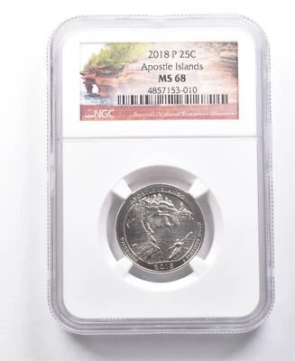 2018-P Washington Quarter Apostle Islands MS68 NGC *7697 - Image 1 of 3