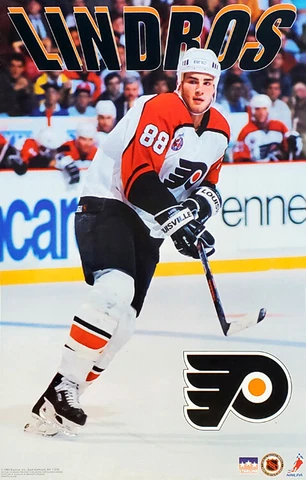 ERIC LINDROS 1992-93 Rookie Action Philadelphia Flyers Starline 22x34 POSTER Cover