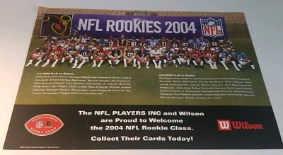 2-2004 NEW NFL ROOKIES POSTER 17× 11 E.MANNING BEN ROETHLISBERGER FITZGERALD ++ - Image 1 of 4