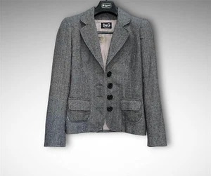 Dolce & Gabbana vintage wool blazer jacket gray striped - Picture 1 of 10
