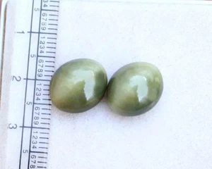 12.60 Cts Natural Oval Cabochon Chrysoberyl Gray Cat's Eye Loose Gemstone - Picture 1 of 3