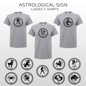 Horoskop T-shirt Damski Dziewczęcy Urodziny Top Symbole zodiaku Skorpion Znak astrologiczny