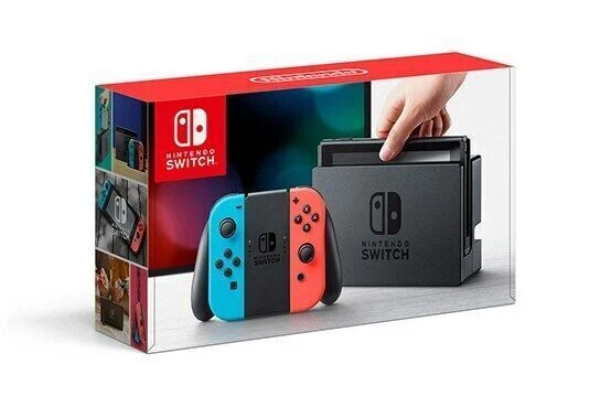 Nintendo Switch HAC-001 - 32GB - Spielkonsole - Neon-Rot/Neon-Blau