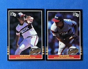 1985 Donruss Highlights Tom Seaver Baseball Cards Sharp #1 & #30 White Sox