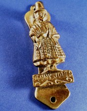 Vintage " Jenny Jones Welsh Lady " Brass Door Knocker 92 mm Long