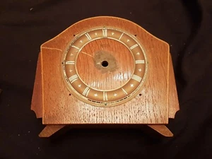 Mid Century Retro Smiths hölzernes Uhrengehäuse 16x15x5cm Crading oder Projekte - Bild 1 von 10