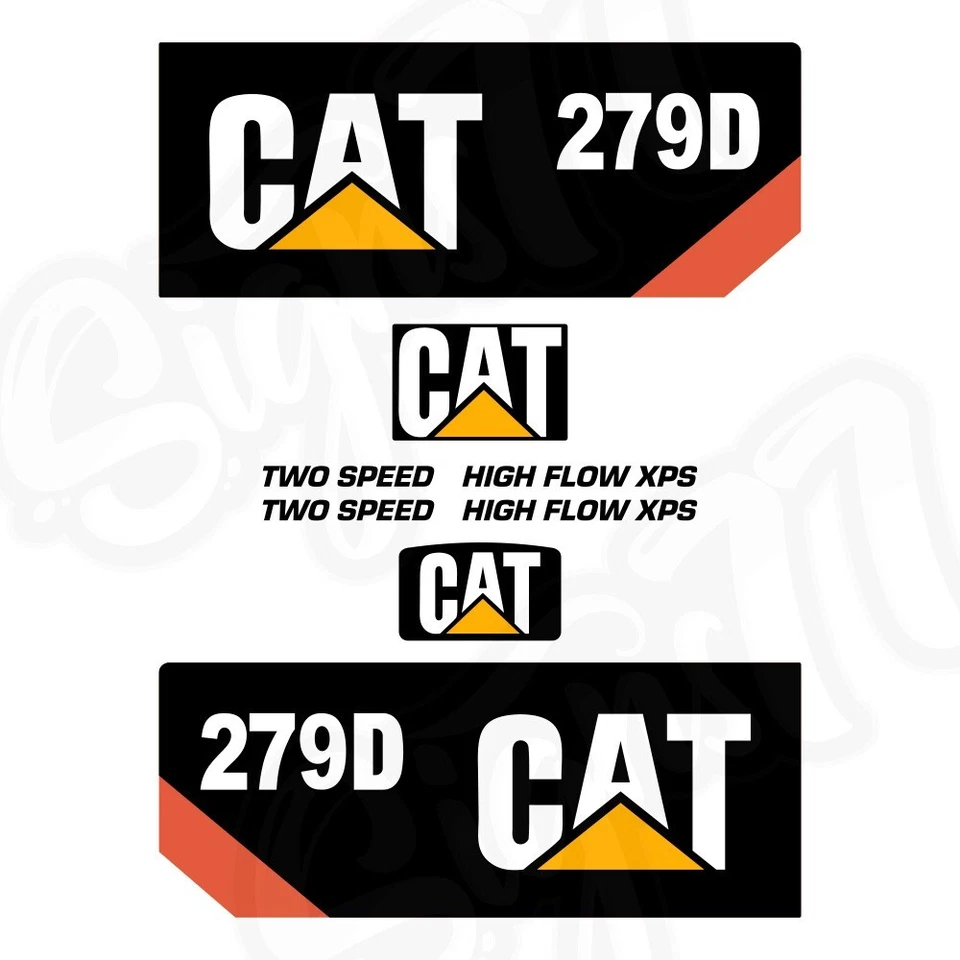 Kit de decalques adesivos 279D CAT minicarregadeira - FRETE GRÁTIS - Imagem 1 de 1