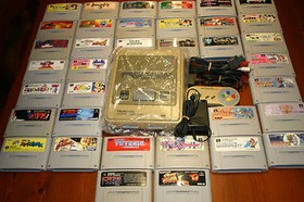 SUPER NINTENDO/FAMICOM JAP CONSOLE + 36 ORIGINAL GAMES