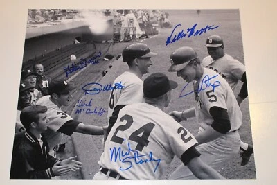 JIM NORTHRUP W HORTON G BROWN M STANLEY D WERT D MCAULIFFE SIGNED 8X10 PHOTO - Image 1 of 3